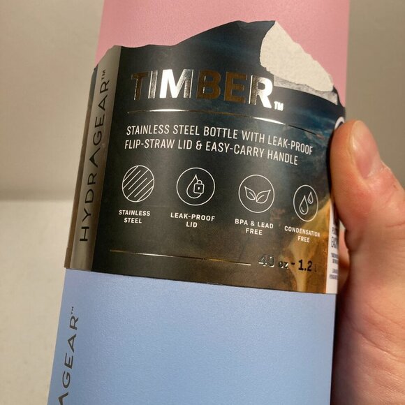 Hydragear 40oz Thermos Stainless Steel Design Pink Blue - NWT - Picture 2 of 12